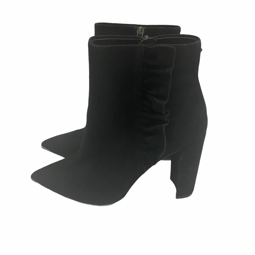 Ted Baker London Frillis Black Boot Ruffle Sz 40.5 - Picture 2 of 11